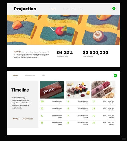 1060 Green coffee color matching (light meal) advanced PPT Key template - whaledesign