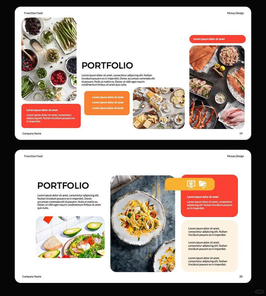 1064 High-end orange and red color Keynote PPT template - whaledesign