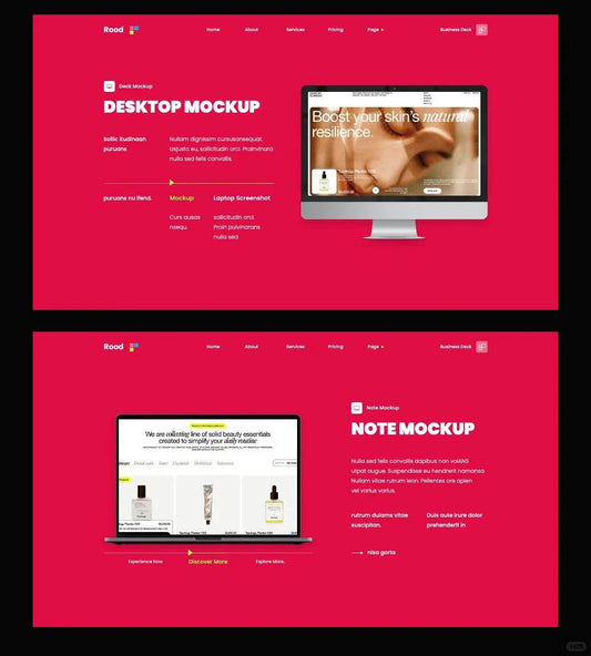 1065 High-grade magenta Keynote PPT template - whaledesign