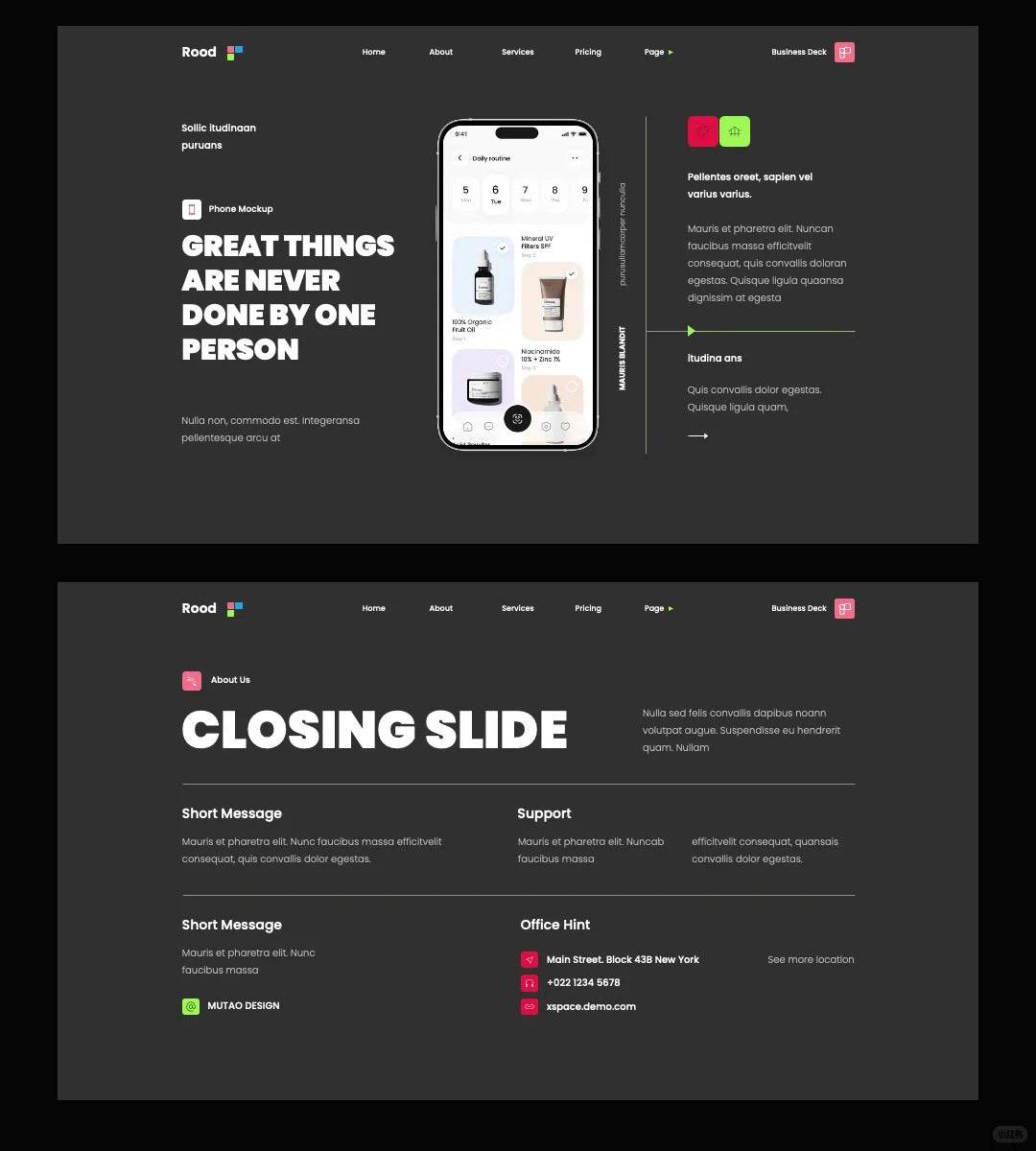 1065 High-grade magenta Keynote PPT template - whaledesign