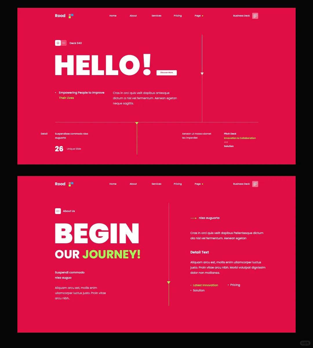 1065 High-grade magenta Keynote PPT template - whaledesign