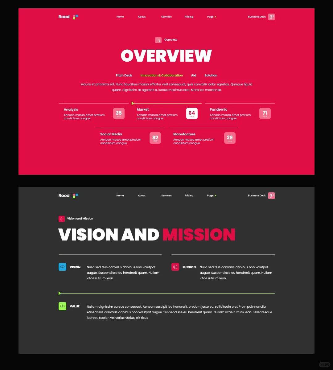 1065 High-grade magenta Keynote PPT template - whaledesign