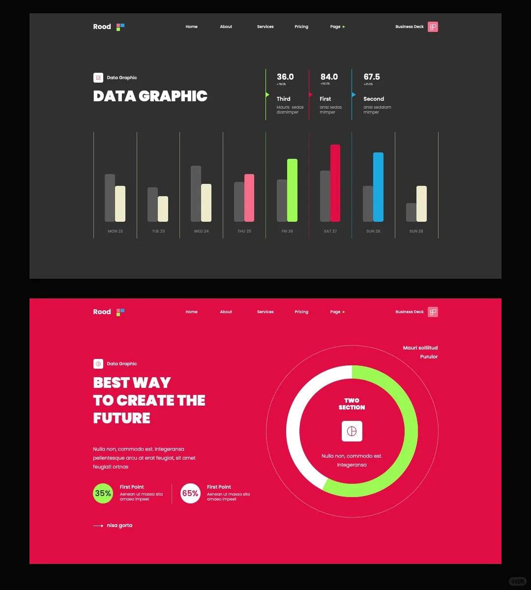 1065 High-grade magenta Keynote PPT template - whaledesign