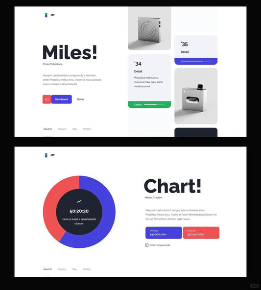 1070 Left and right columns + card thinking, PPT plays new tricks - whaledesign