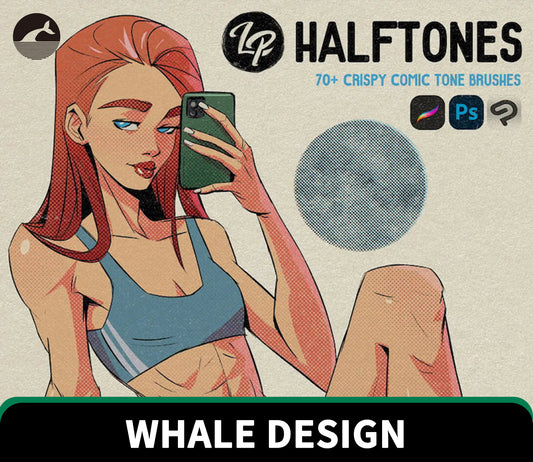 1075｜🎨 Designed specifically for comic and American manga styles | Over 60 professional halftone brush sets now available!