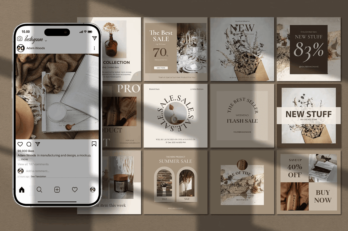 116Branding Instagram Post Mockups - whaledesign