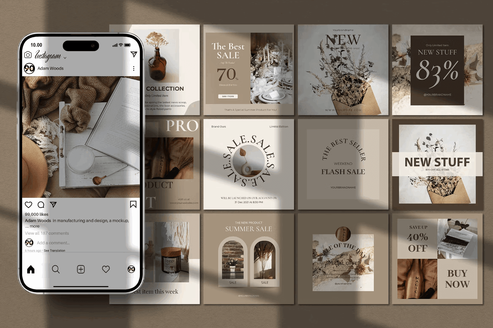 116Branding Instagram Post Mockups - whaledesign