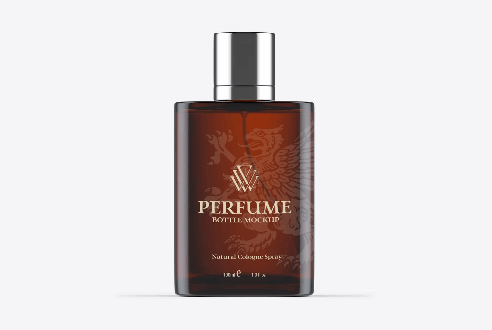 120Amber Perfume Bottle Mockup