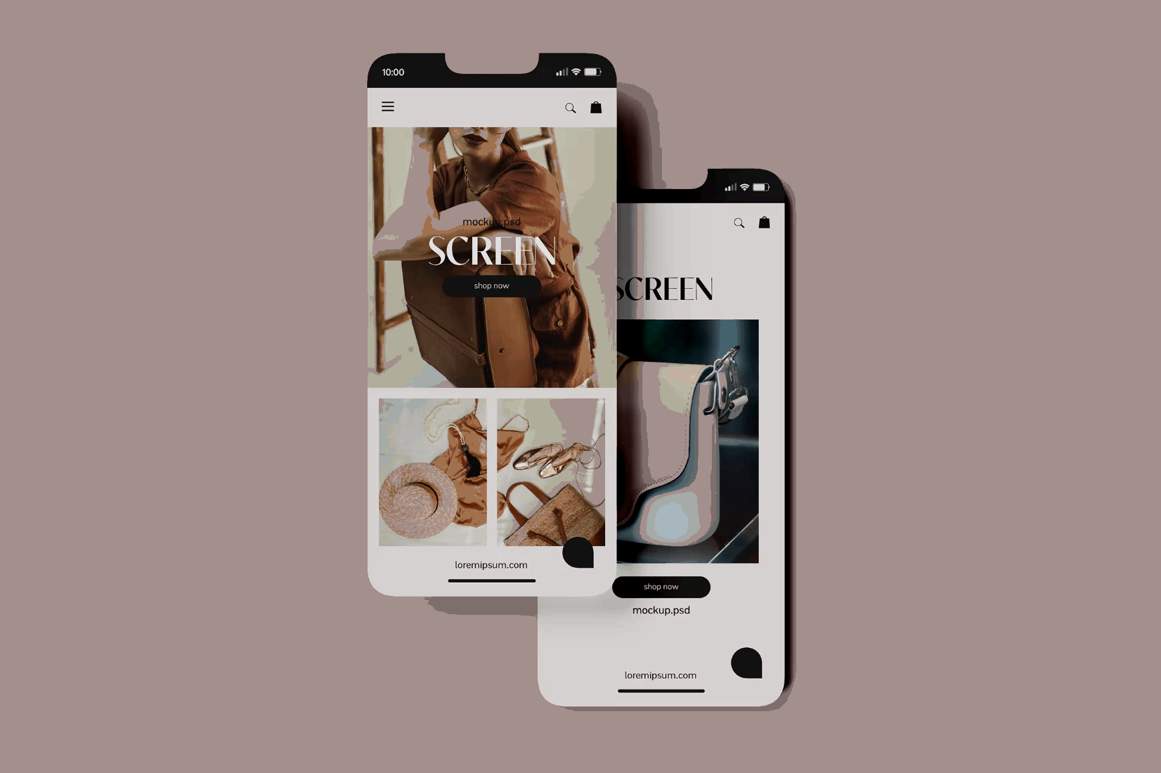 122Smartphone Website Layout Mockup