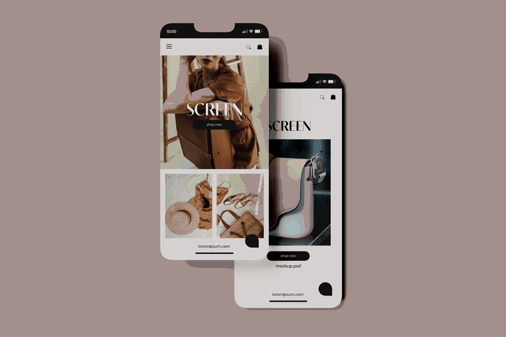 122Smartphone Website Layout Mockup - whaledesign