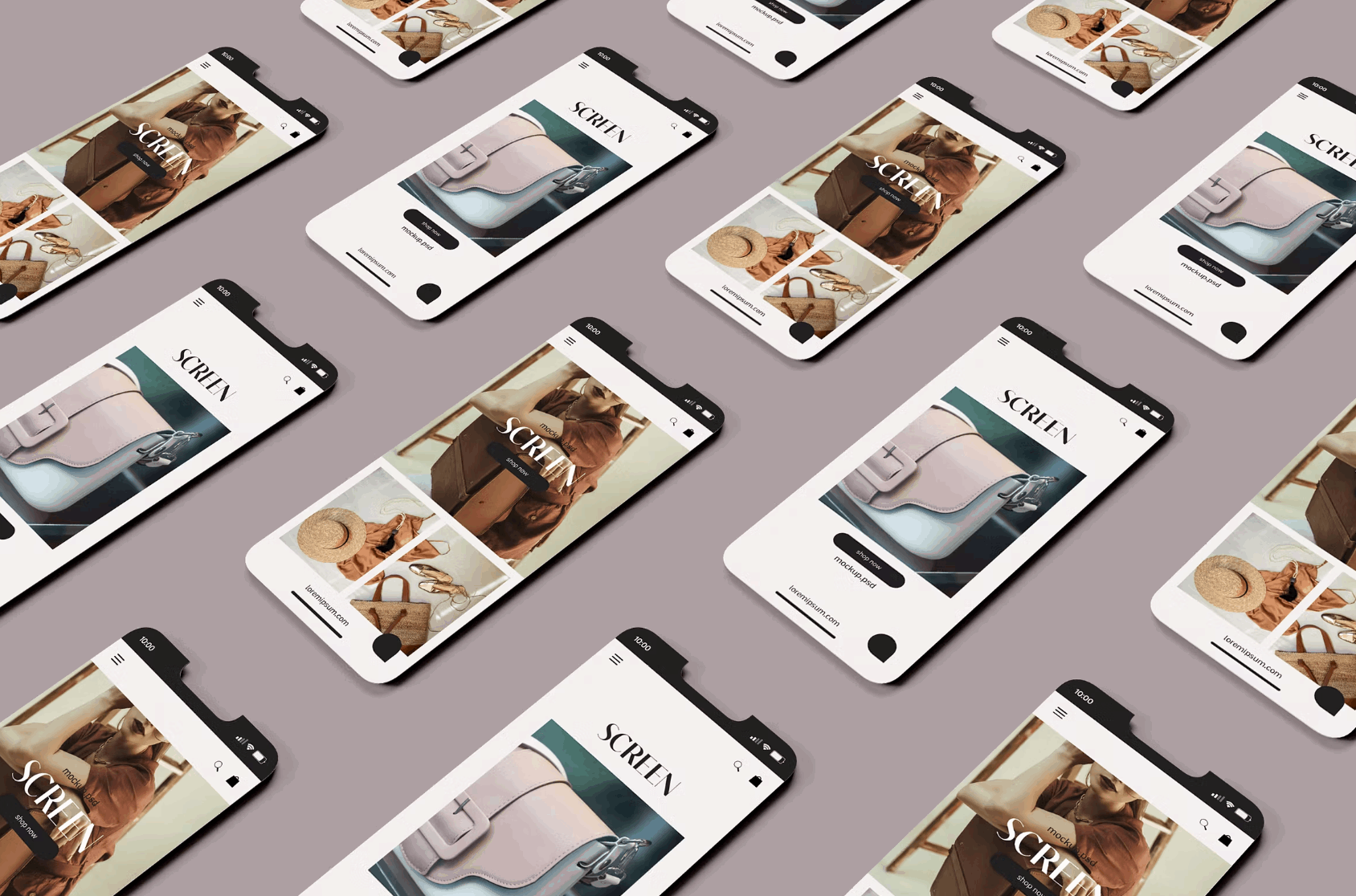 125Smartphone Website Layout Mockup