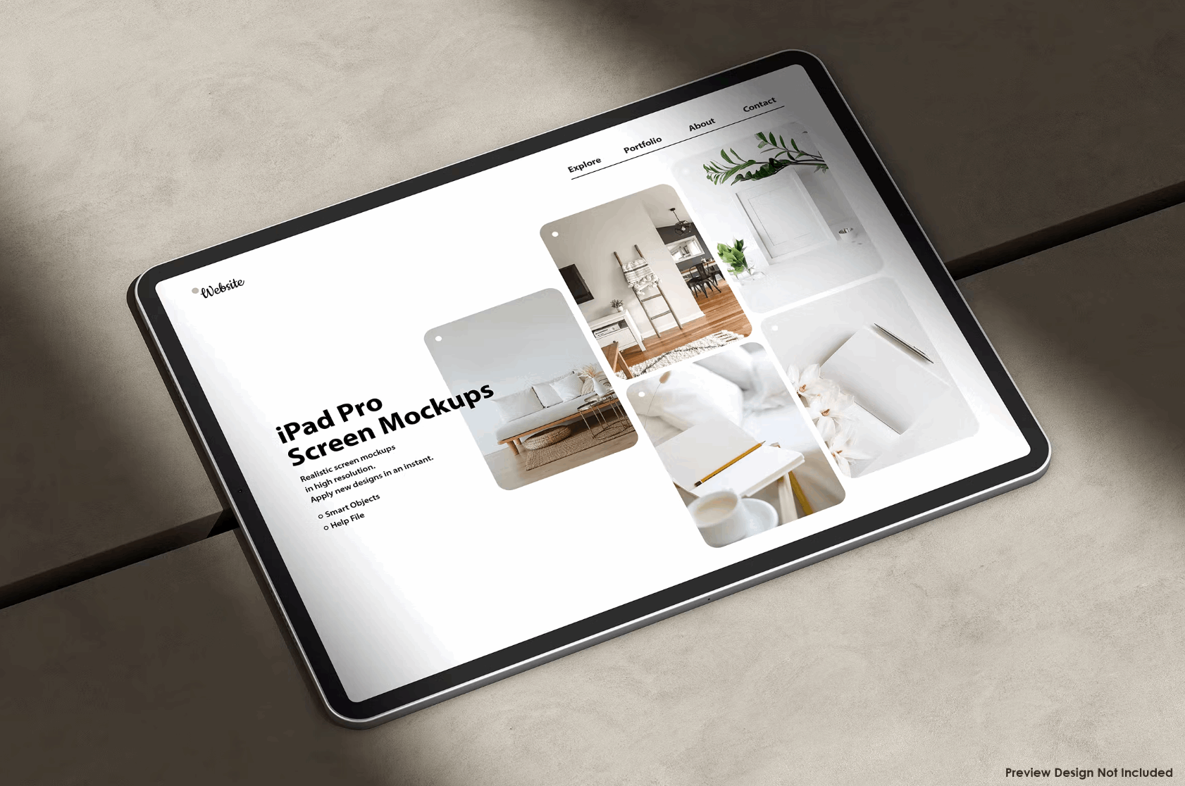 144iPad Pro M2 Screen Mockups