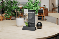 157Set Of Different Table Sign / Menu Stand Mockup - whaledesign
