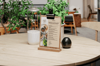 157Set Of Different Table Sign / Menu Stand Mockup - whaledesign