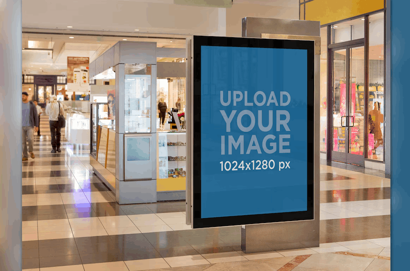 159Product Mockup, Mall Poster