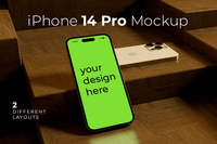 160iPhone 14 Pro Wood Mockup - whaledesign