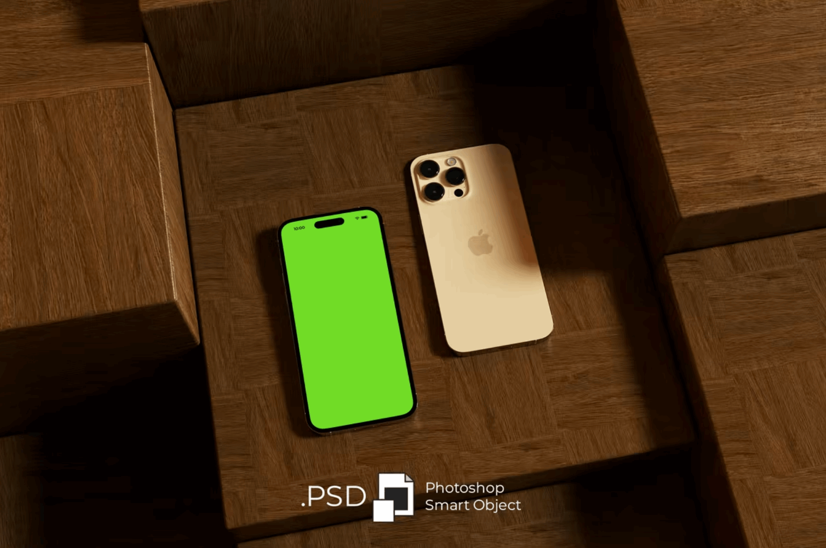 160iPhone 14 Pro Wood Mockup