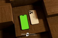 160iPhone 14 Pro Wood Mockup - whaledesign