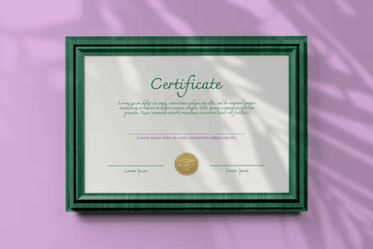 134Certificate Mockup - whaledesign
