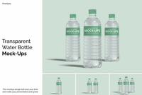 135Transparent Water Bottle Mockup - whaledesign