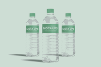 135Transparent Water Bottle Mockup - whaledesign