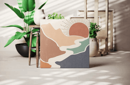 210Square Canvas Frame In Art Workshop Mockup - whaledesign
