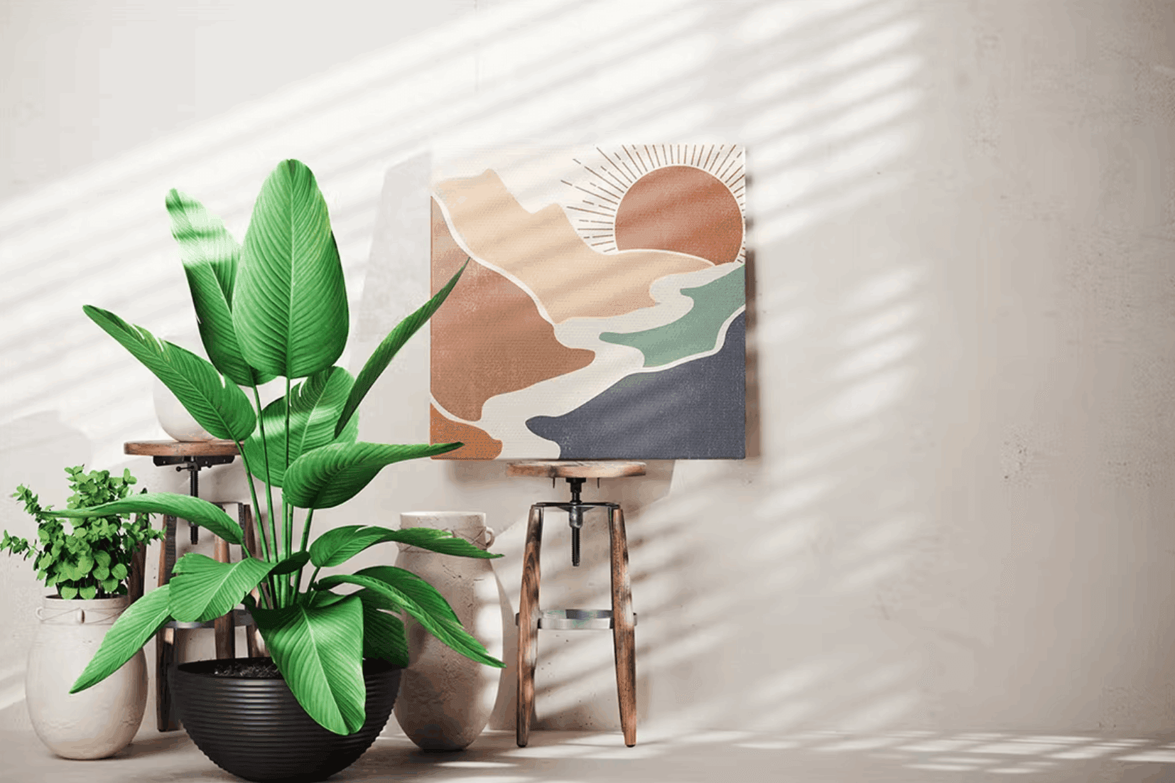 210Square Canvas Frame In Art Workshop Mockup - whaledesign