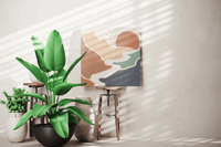 210Square Canvas Frame In Art Workshop Mockup - whaledesign