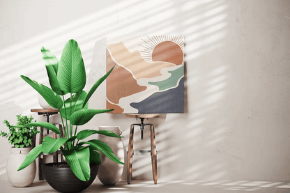 210Square Canvas Frame In Art Workshop Mockup - whaledesign