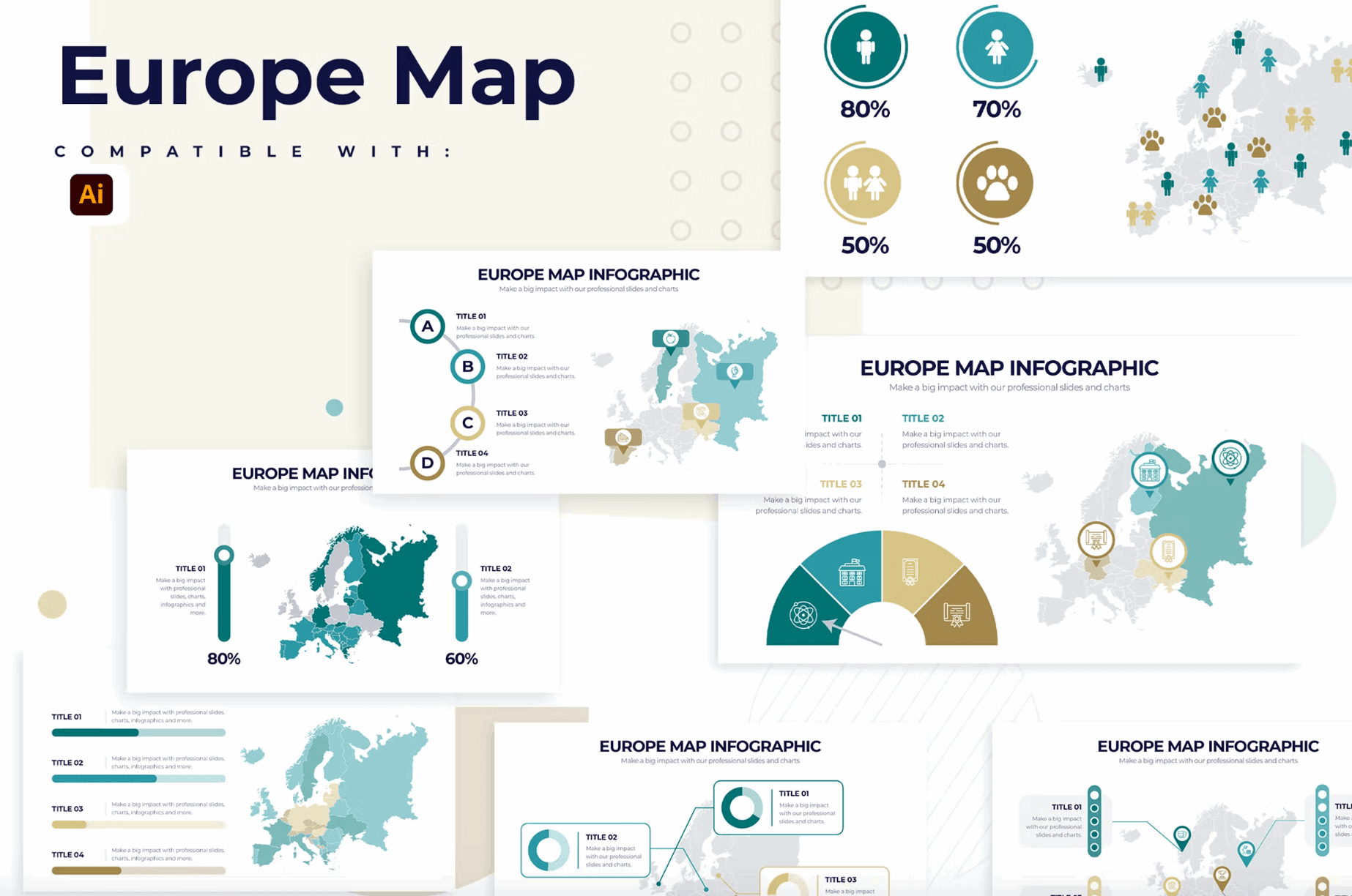 245Education Europe Map Illustrator Infographics - whaledesign