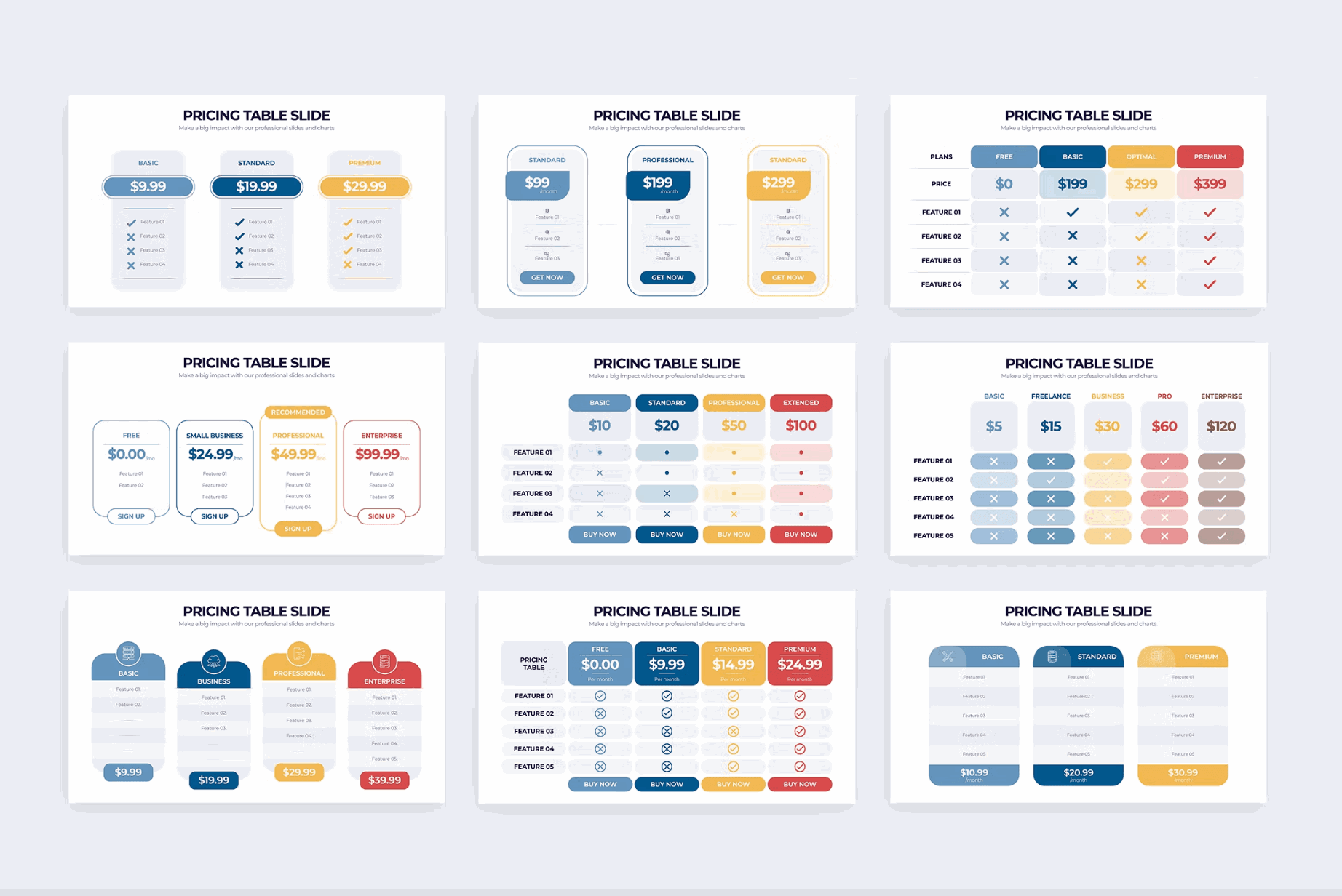 246Pricing Table Slides Illustrator Infographics - whaledesign