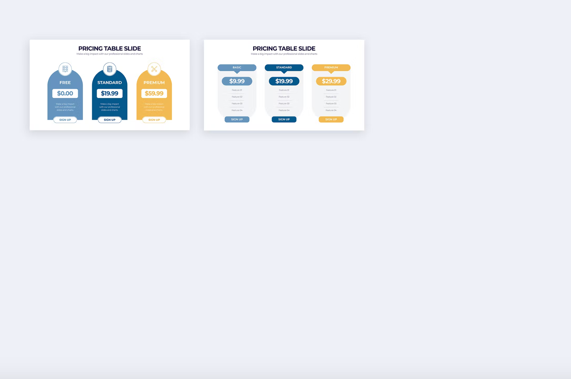 246Pricing Table Slides Illustrator Infographics - whaledesign