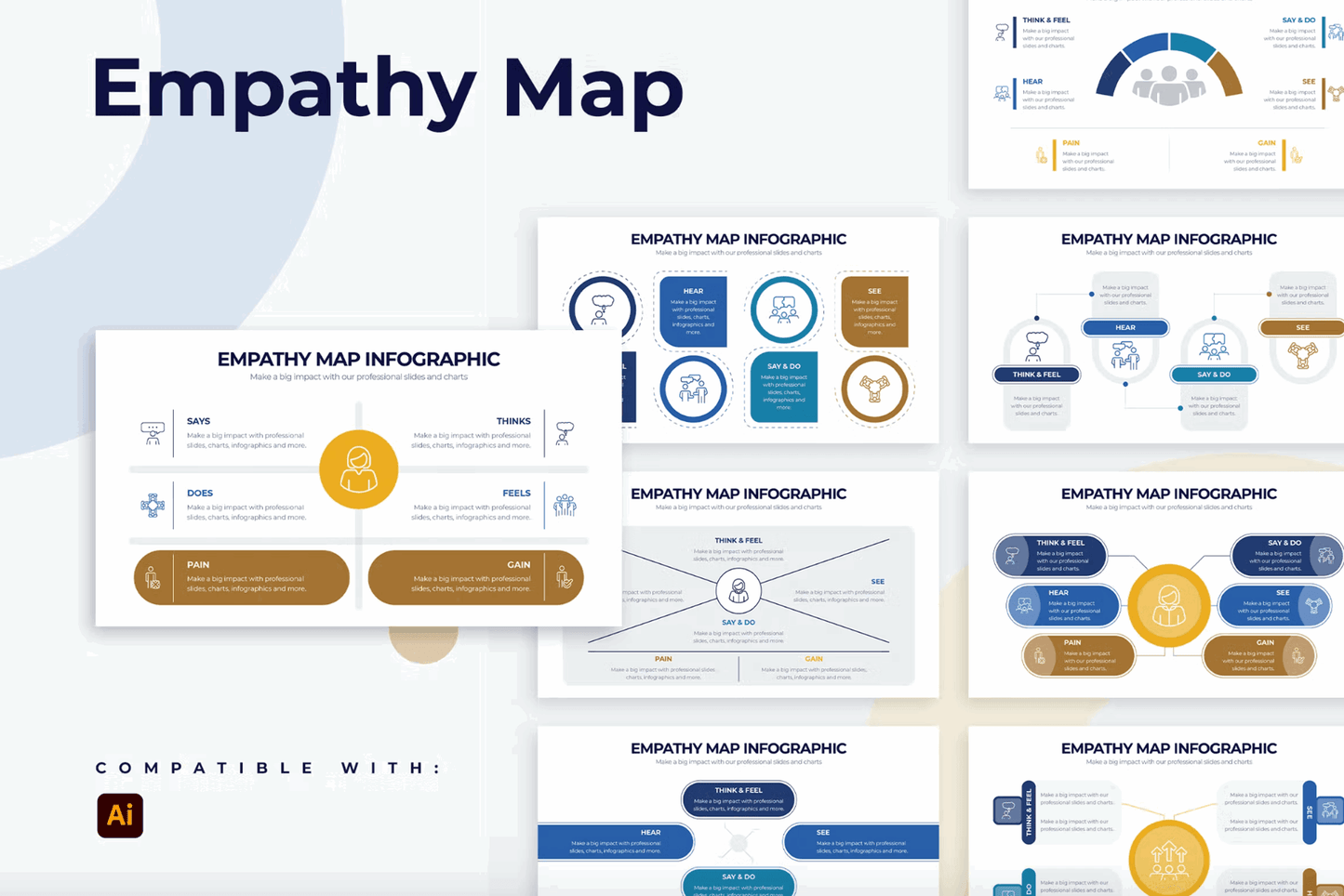 248Business Empathy Map Illustrator Infographics - whaledesign