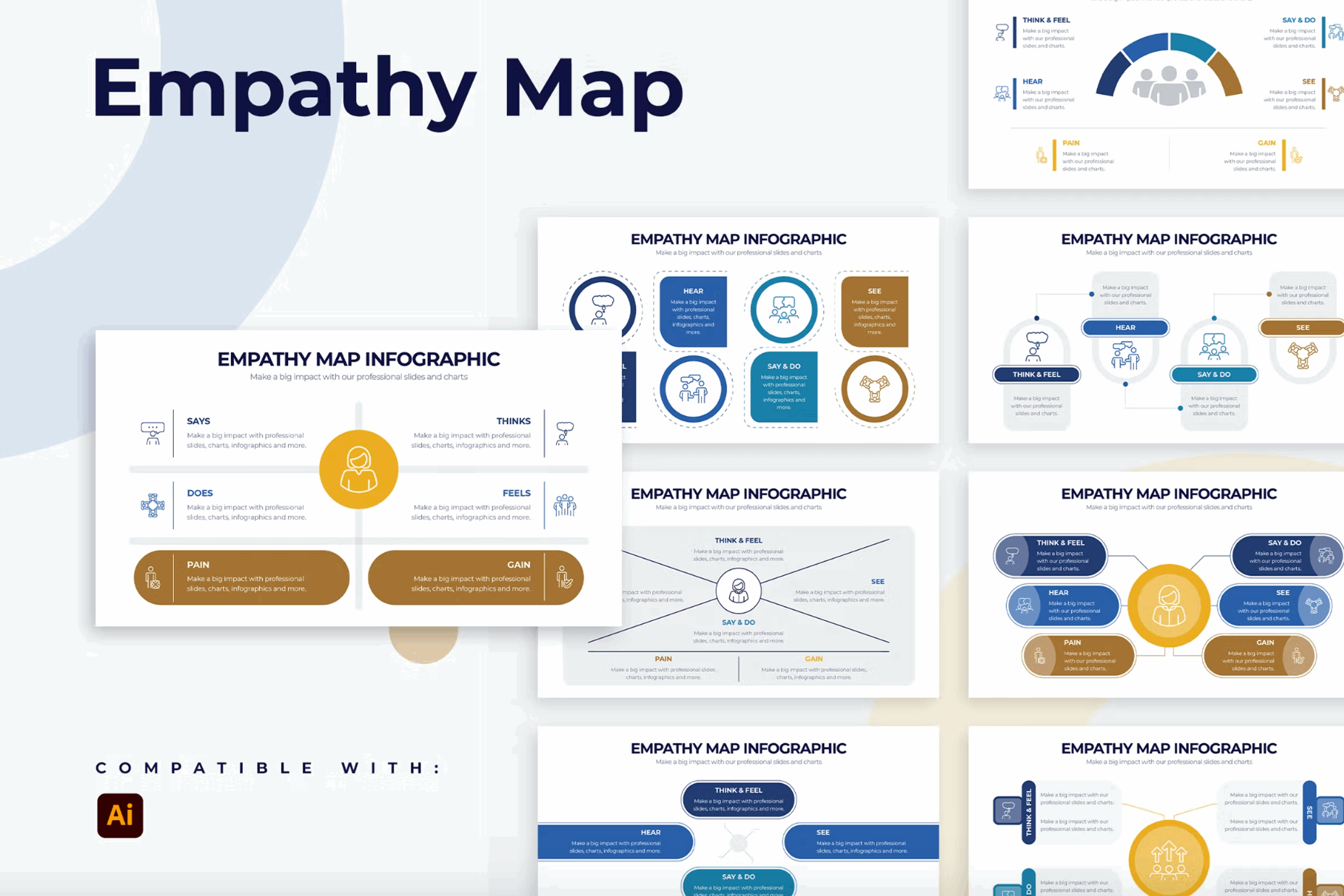 248Business Empathy Map Illustrator Infographics