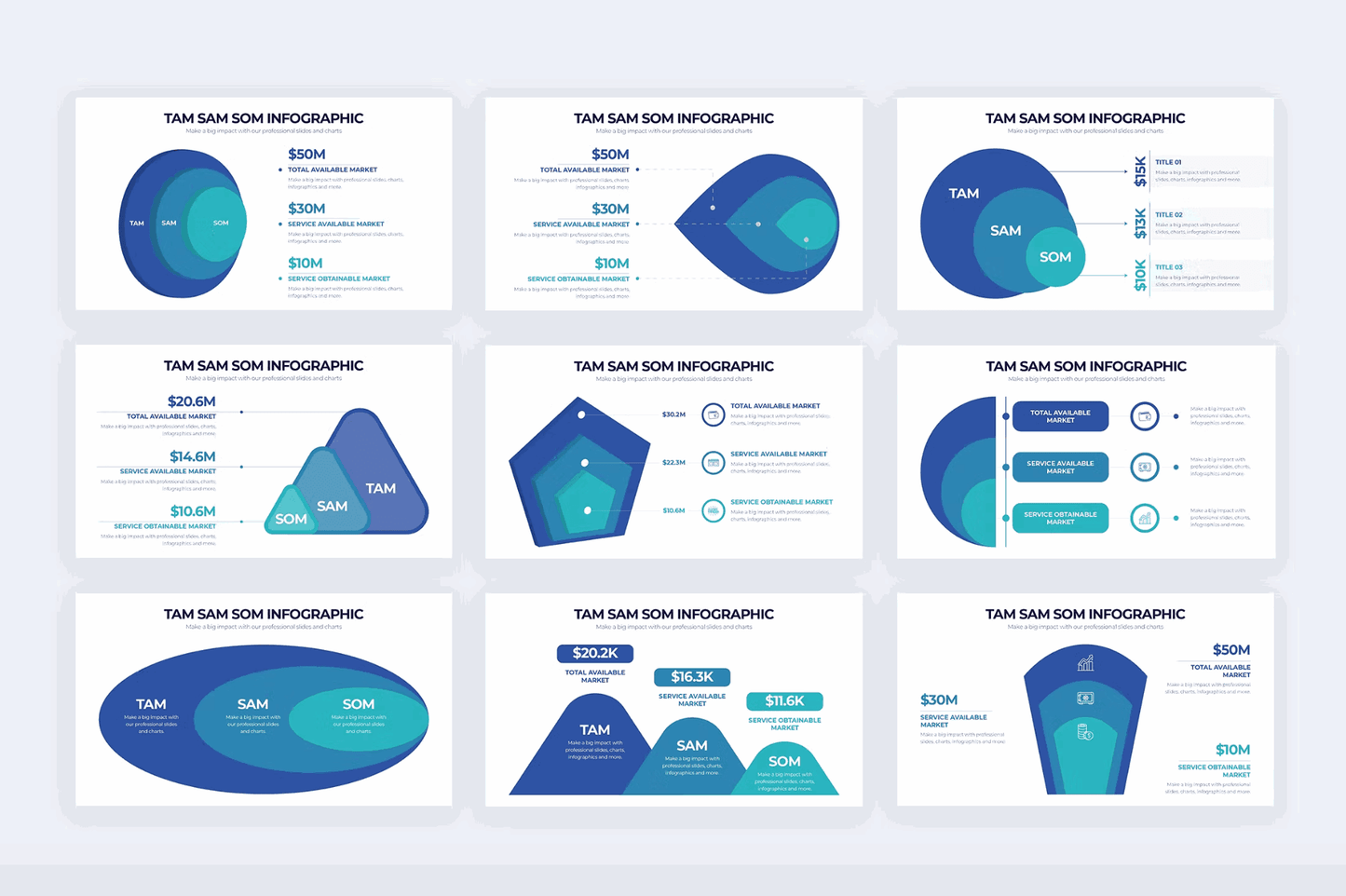 249Business TAM SAM SOM Illustrator Infographics - whaledesign