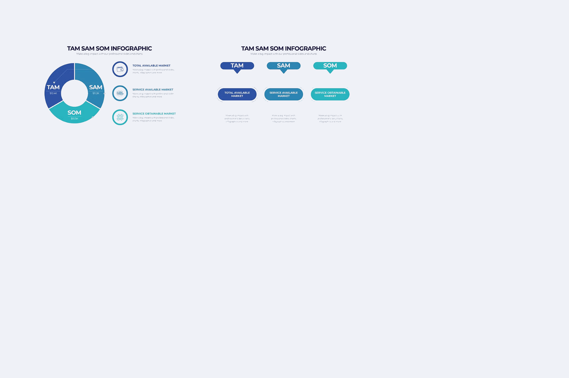 249Business TAM SAM SOM Illustrator Infographics