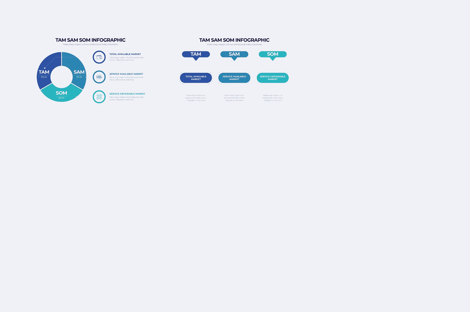 249Business TAM SAM SOM Illustrator Infographics - whaledesign