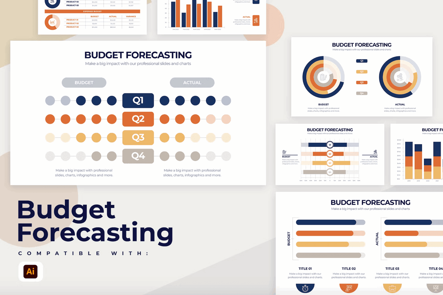 250Budget Forecasting Illustrator Infographics - whaledesign