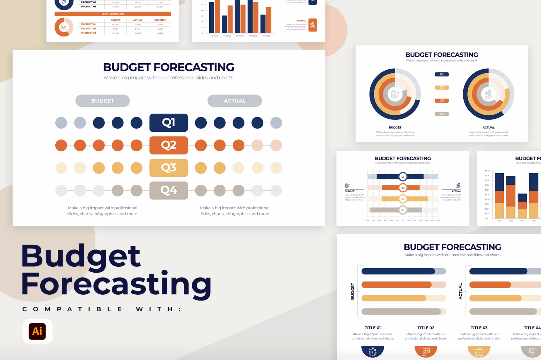 250Budget Forecasting Illustrator Infographics