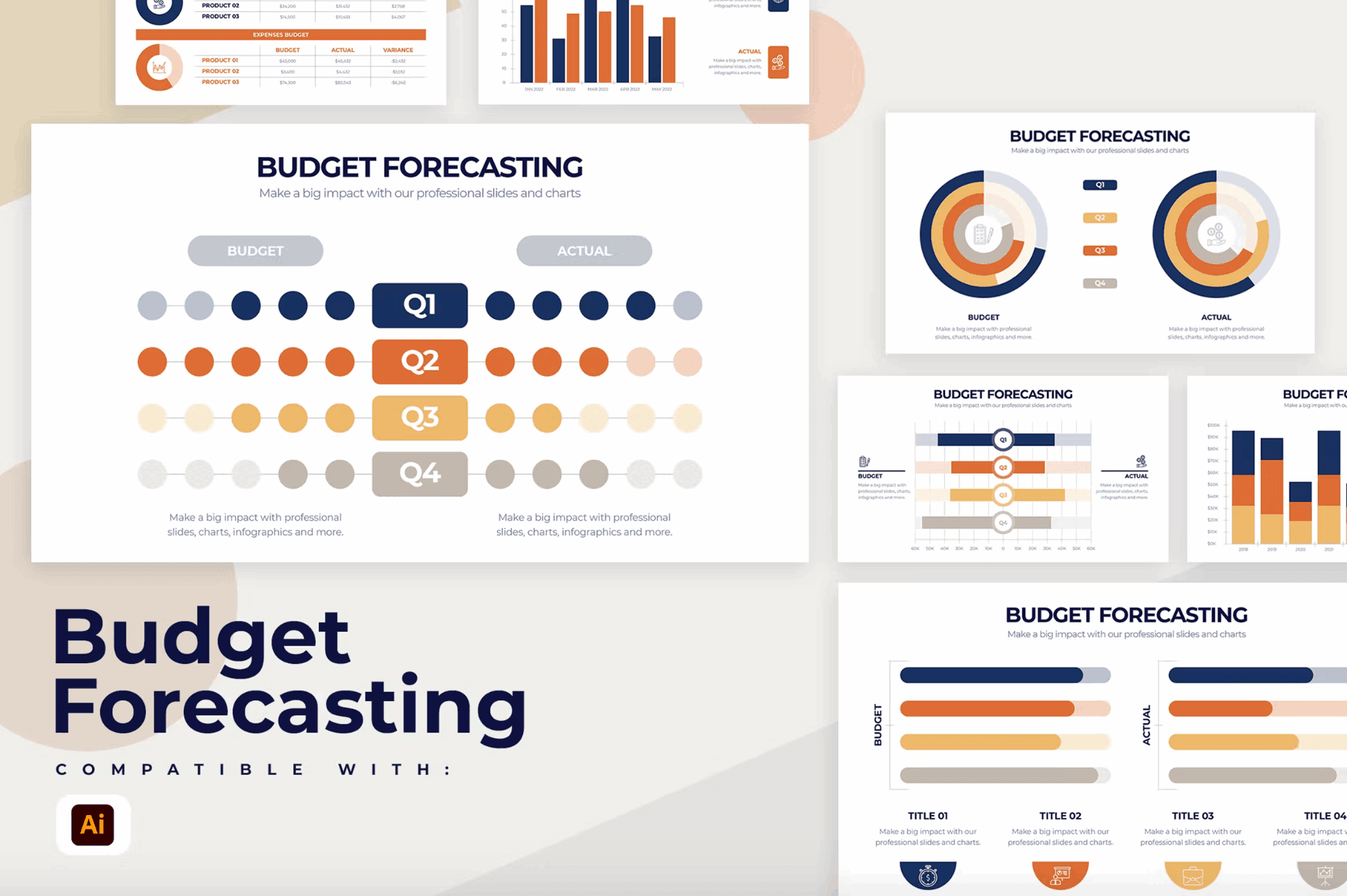 250Budget Forecasting Illustrator Infographics - whaledesign