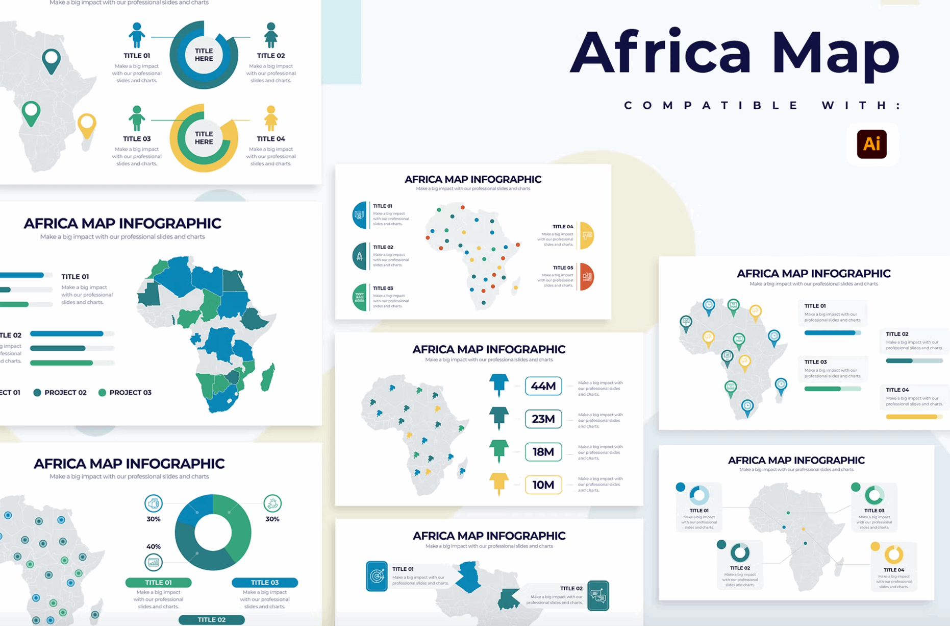 251Education Africa Map Illustrator Infographics