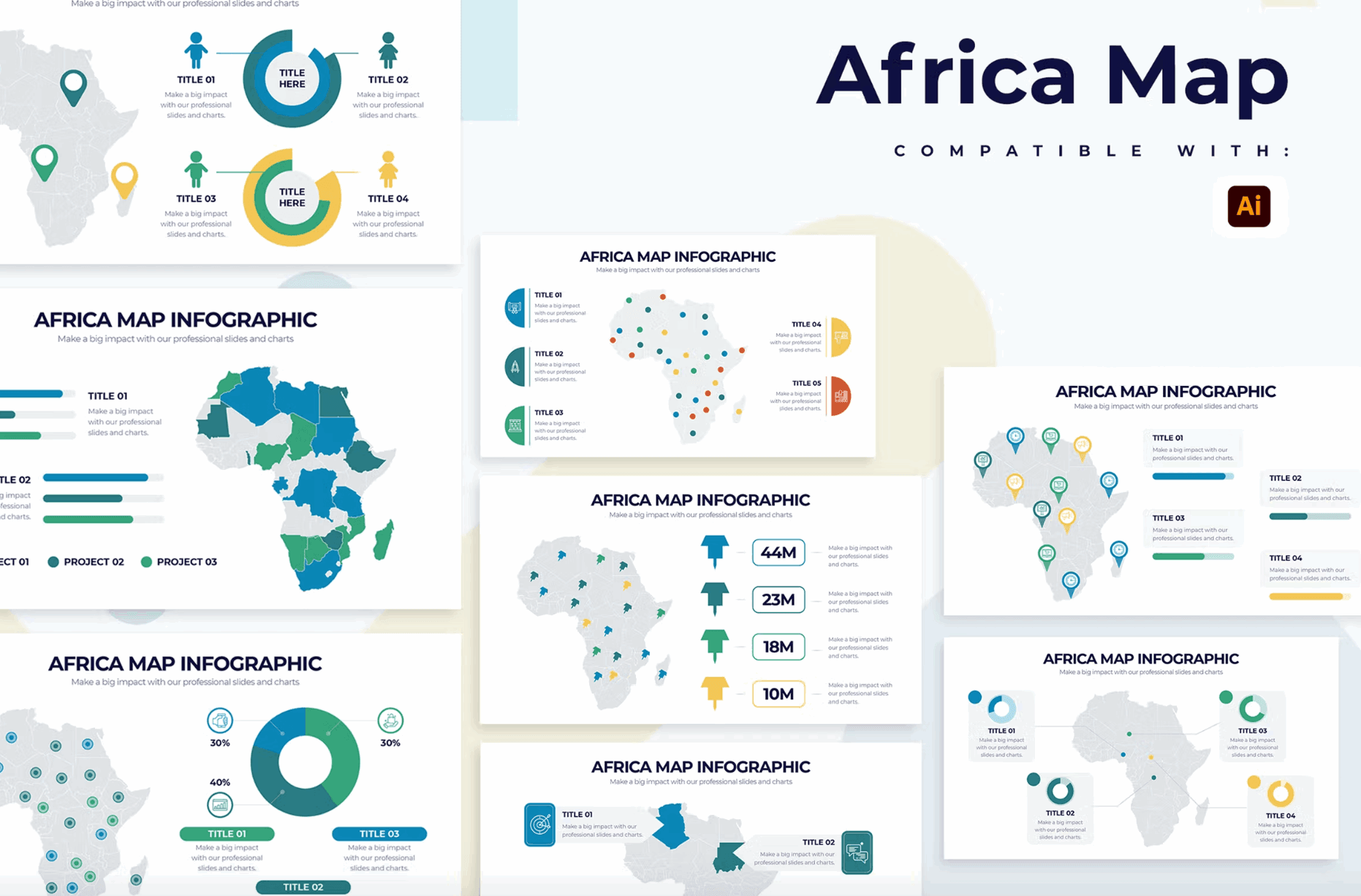 251Education Africa Map Illustrator Infographics - whaledesign
