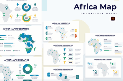 251Education Africa Map Illustrator Infographics - whaledesign