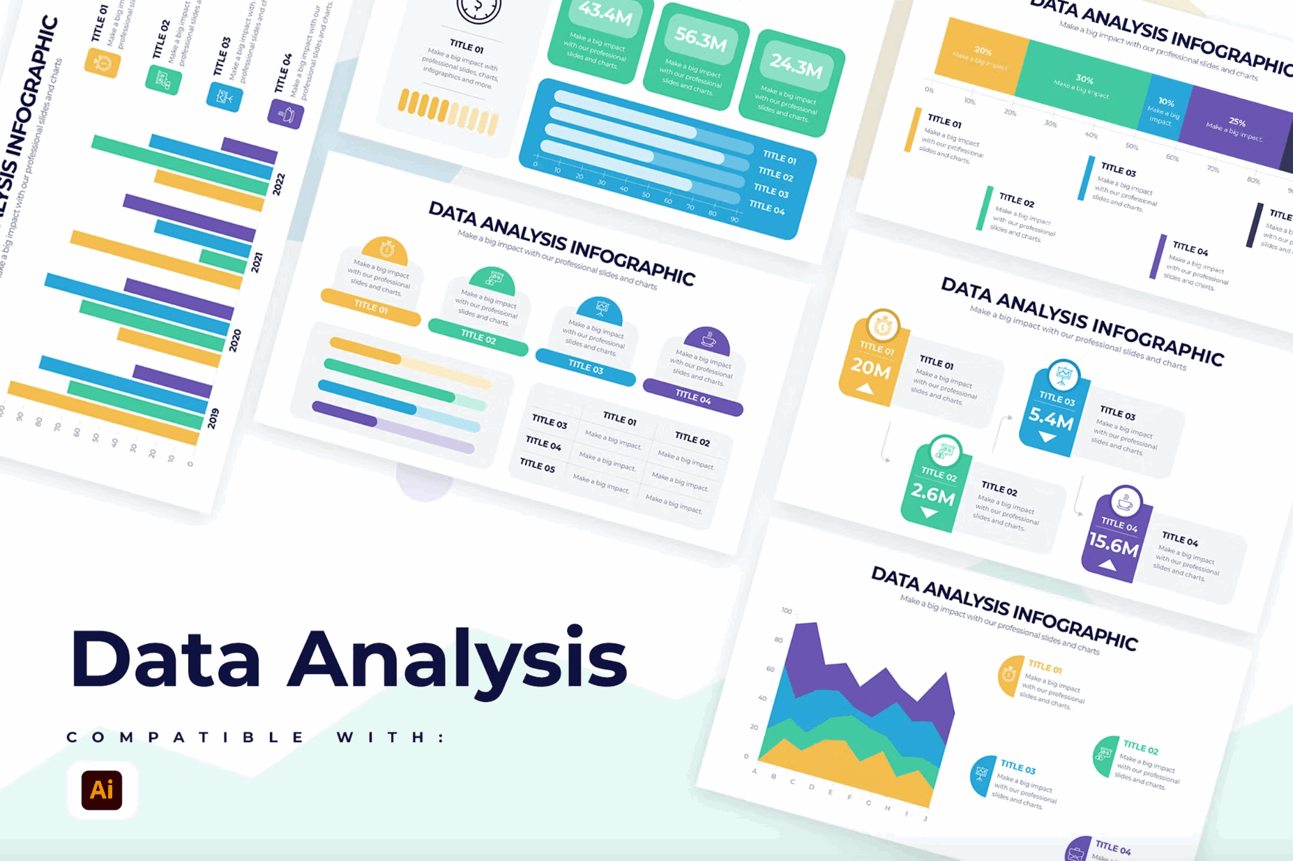 252Business Data Analysis Illustrator Infographics - whaledesign