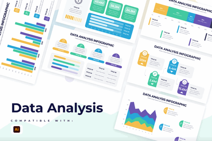 252Business Data Analysis Illustrator Infographics - whaledesign