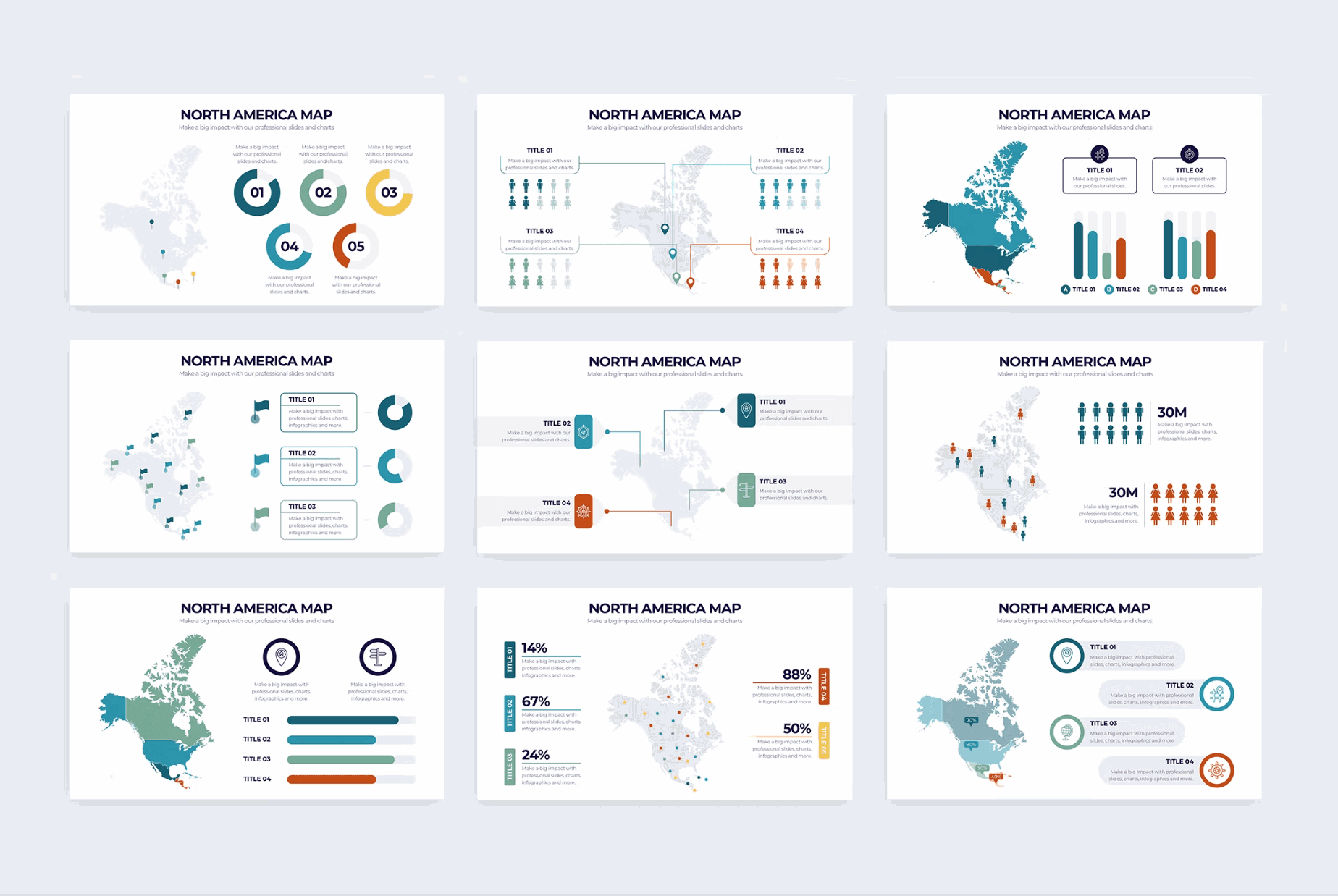 253North America Map Illustrator Infographics - whaledesign
