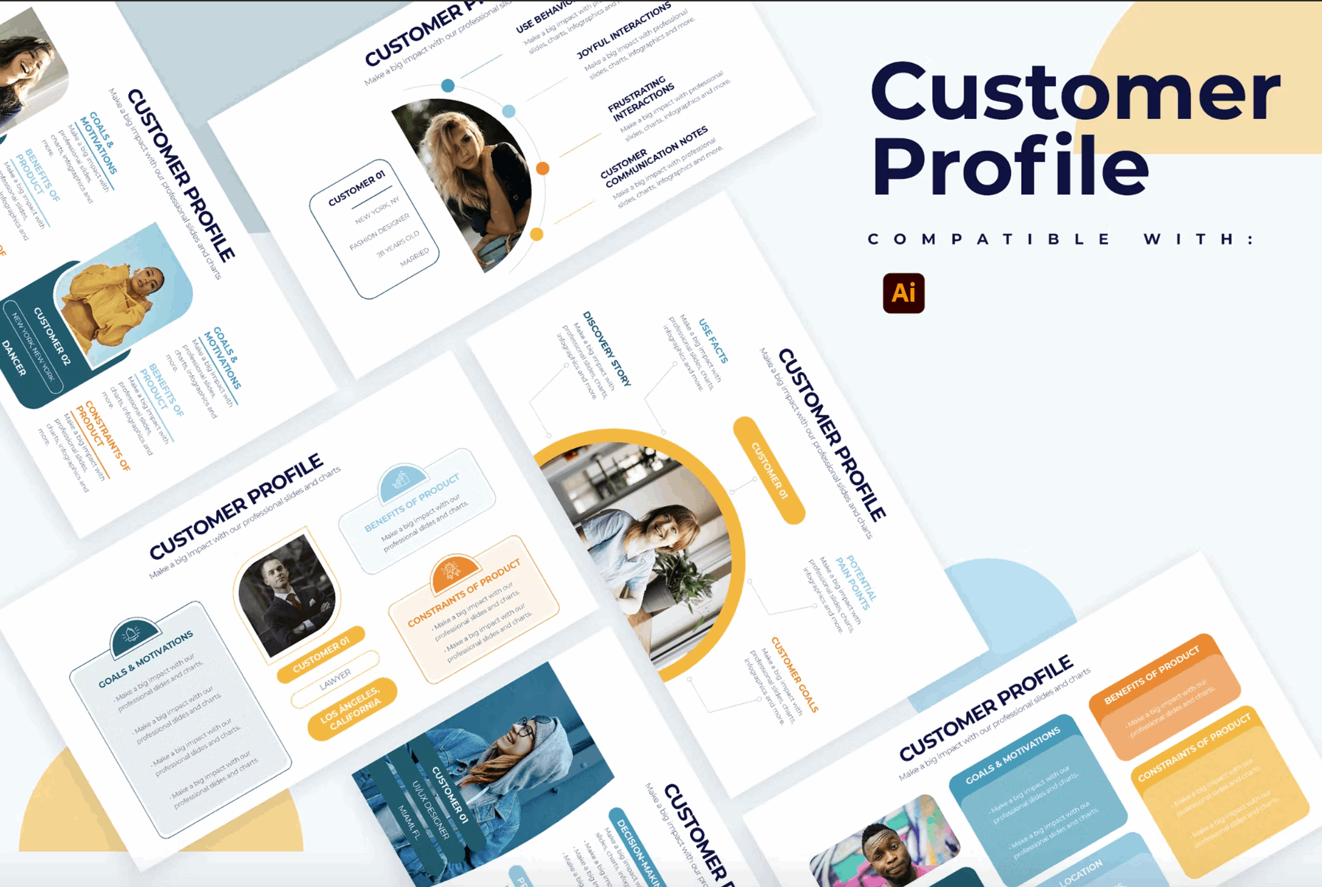 254Business Customer Profile Illustrator Infographics