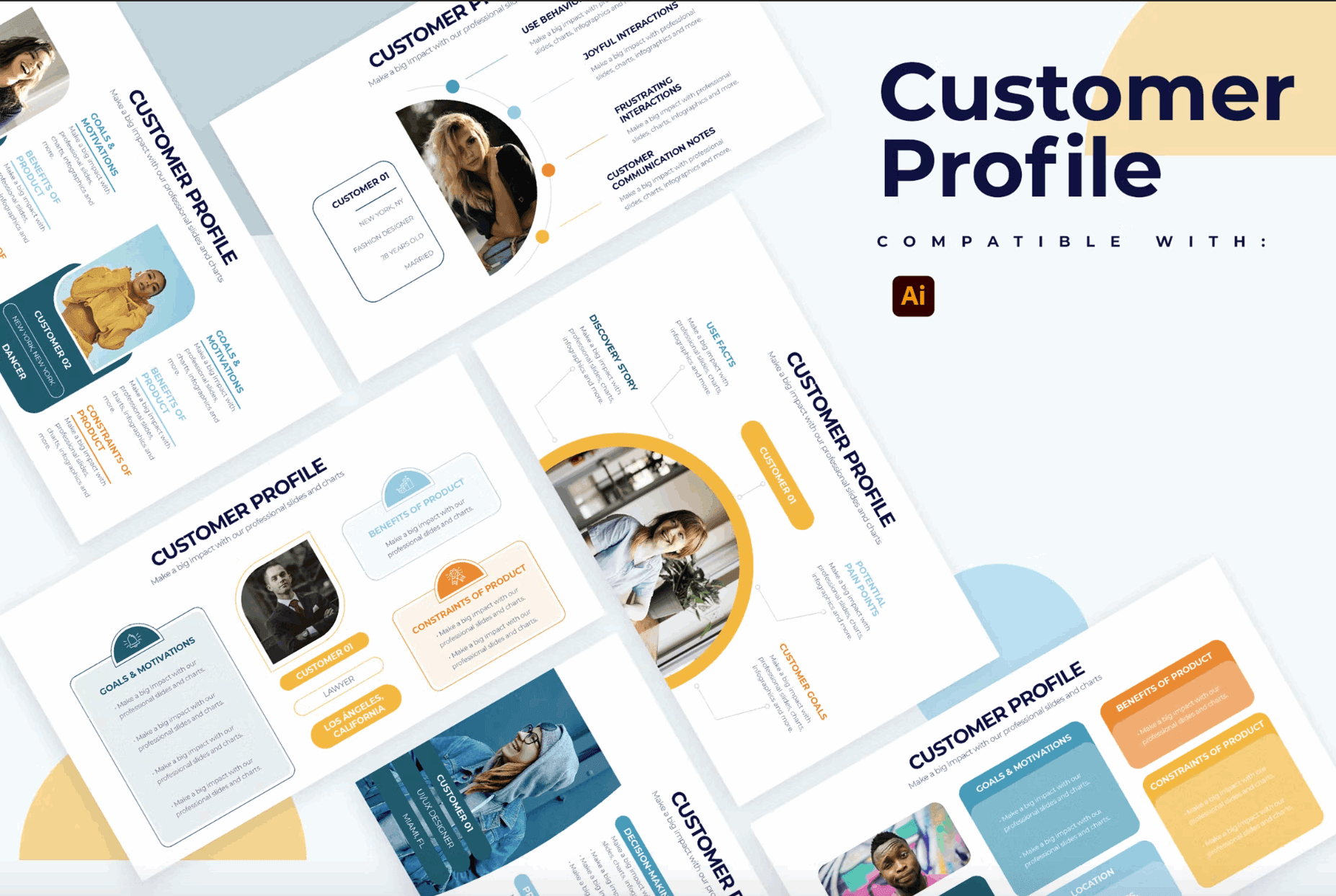 254Business Customer Profile Illustrator Infographics - whaledesign