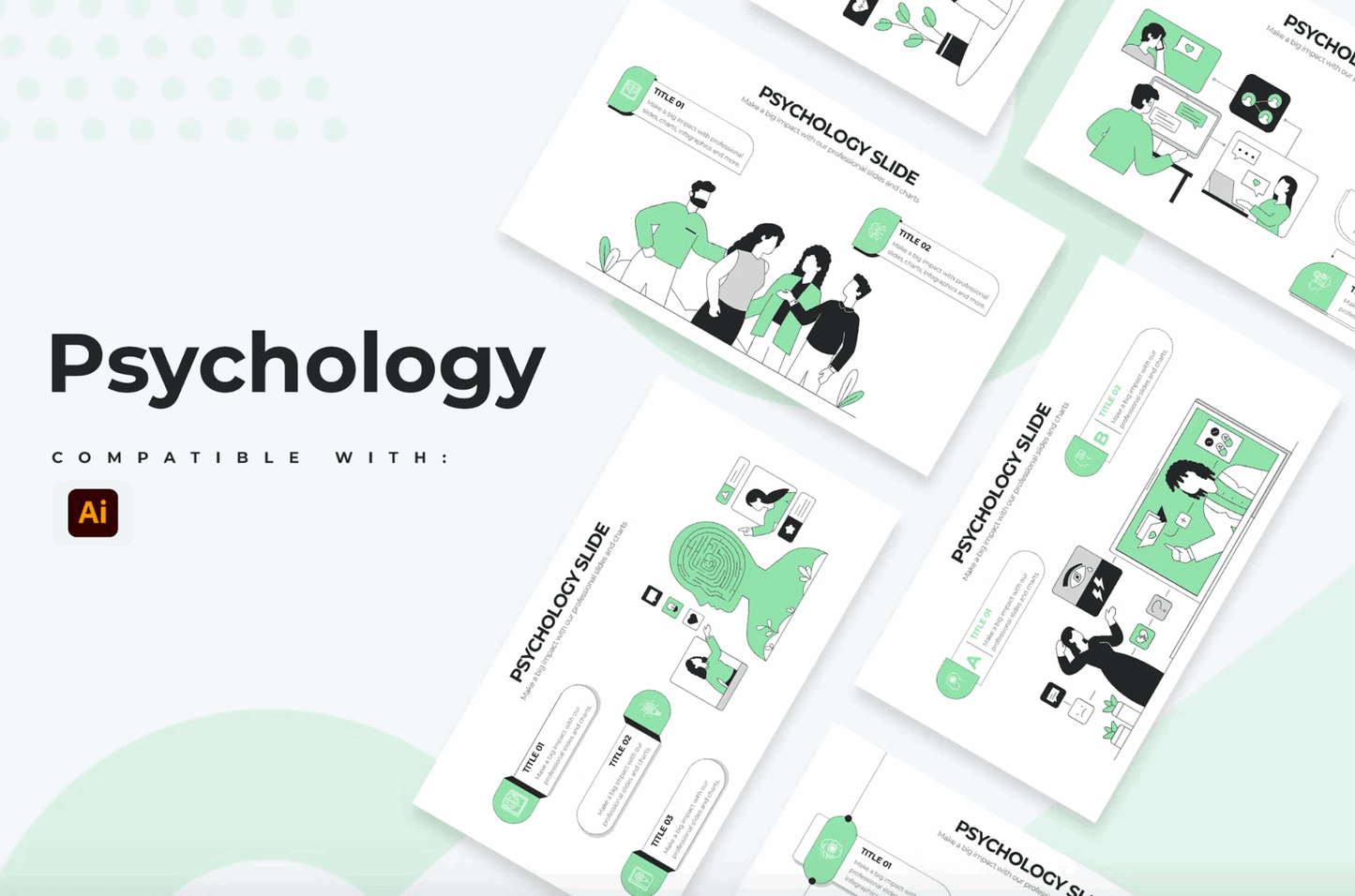 255Medical Psychology Slides Illustrator Infographics - whaledesign