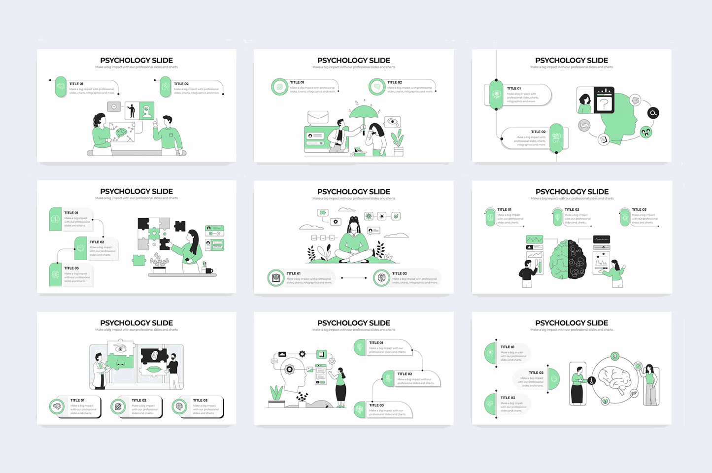 255Medical Psychology Slides Illustrator Infographics - whaledesign
